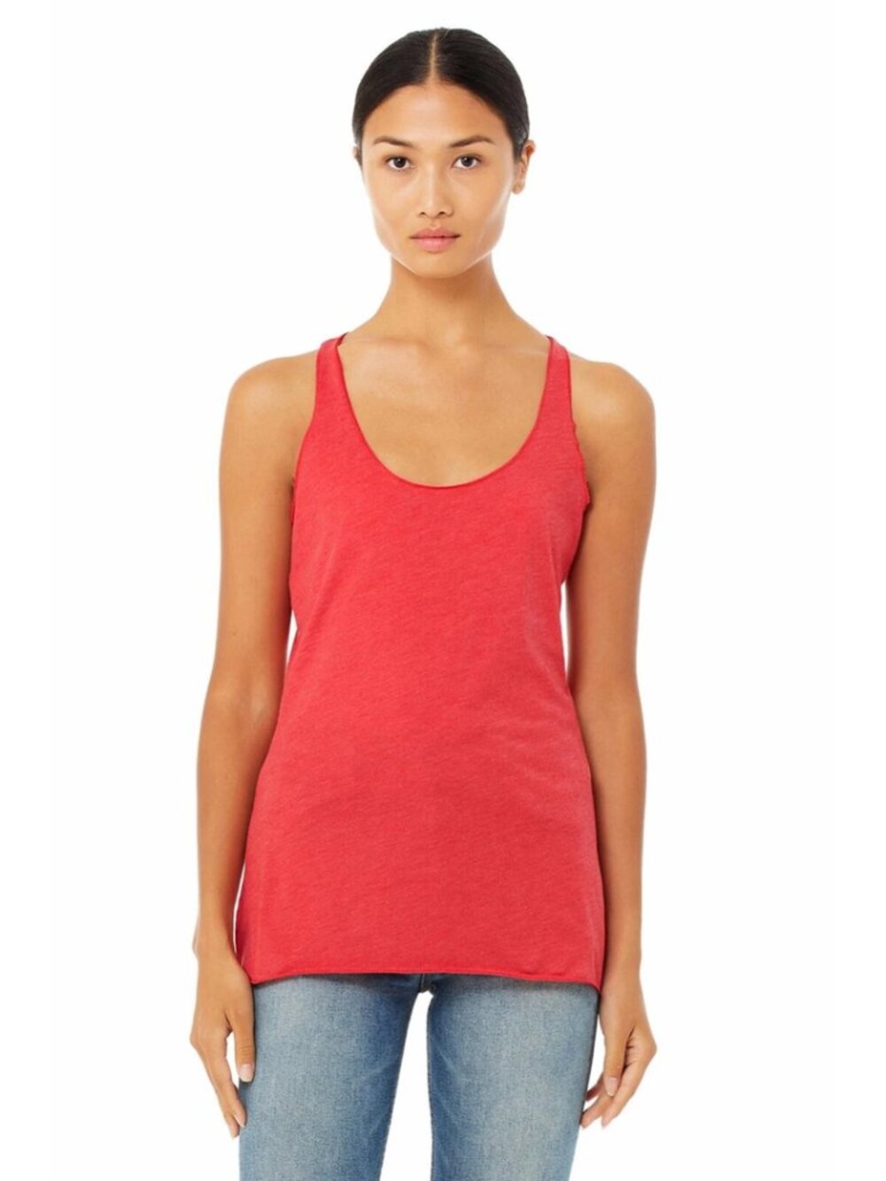 Bella Canvas Women's Racerback Tank Top Red Triblend